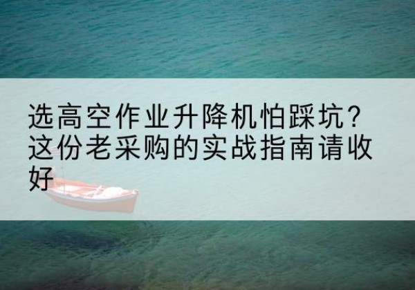 龙门高空作业升降机厂家推荐-选高空作业升降机怕踩坑？这份老采购的实战指南请收好