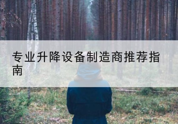 龙门电动剪叉升降平台厂家-专业升降设备制造商推荐指南